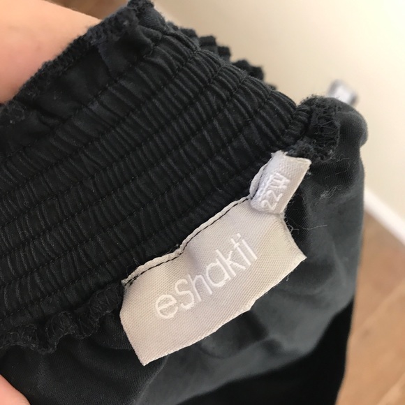 Eshakti Blck Smocked Floral Embroidery Mini Skirt - Picture 6 of 6